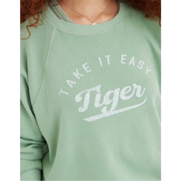 🆕aerie OVERSIZED DISTRESSED VINTAGE CREW GRAPHIC SWEATSHIRT - Picture 2 of 7